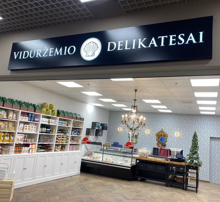 vinilines grindys parduotuveje