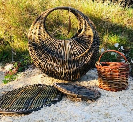 Atelier Saule Sister - Panier en osier lune