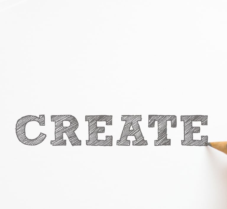 a person writing a text on a piece of paper - create