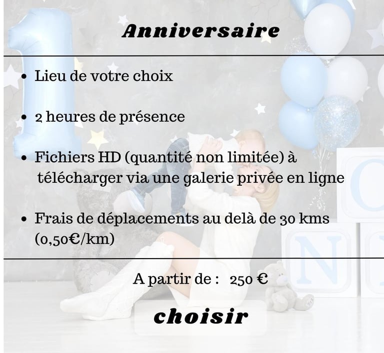 shooting photo anniversaire