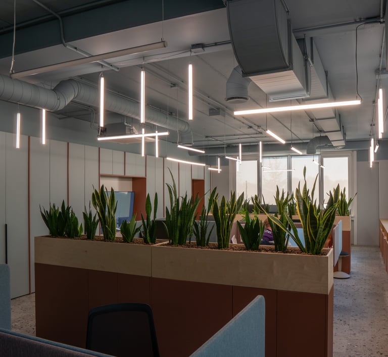 Darbo zonos su Amtico vinilinėm grindim