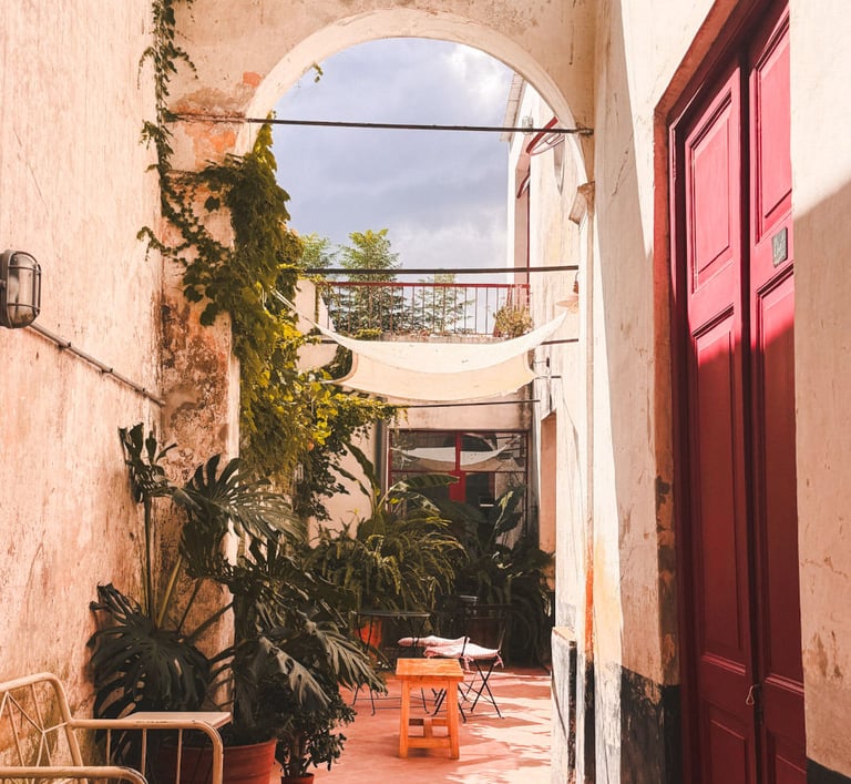 Passage in Colonia in Uruguay, South America