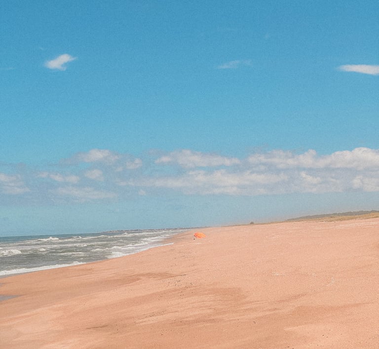 Endless beach in Uruguay