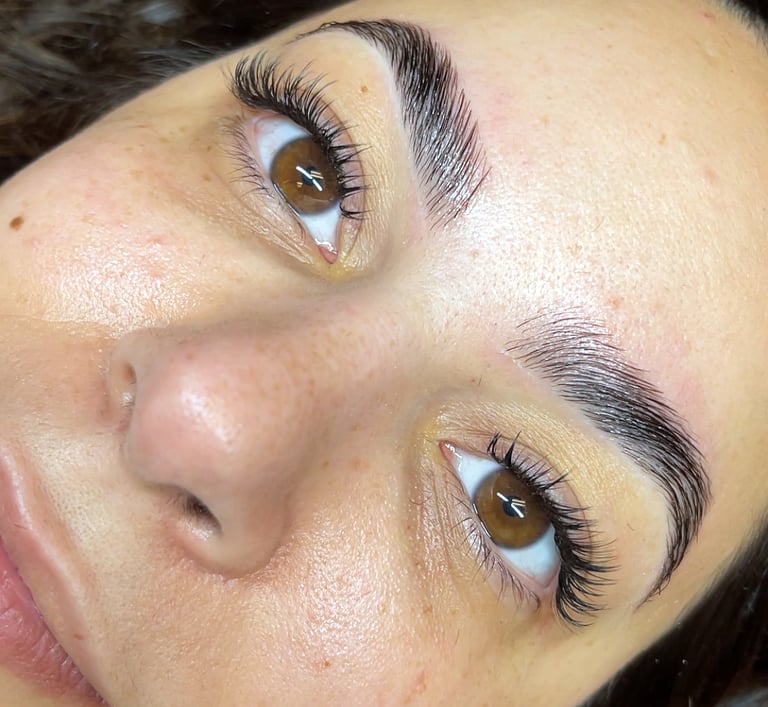 Client with Lash Lift and Brow Lamination | Mar Brows & Lashes