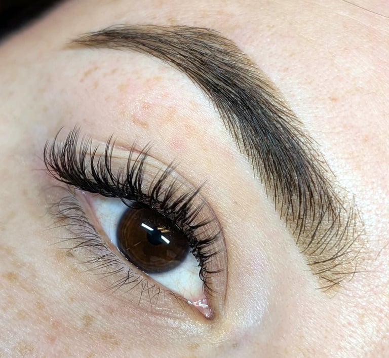 Client with Lash Extensions | Mar Brows & Lashes