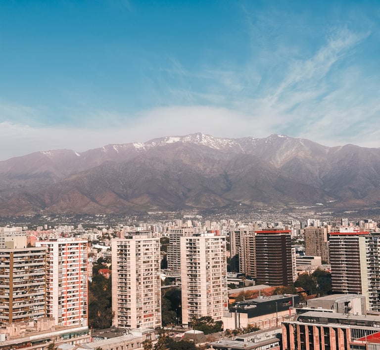 Cerro San Cristobal view inSantiago de Chile, South America