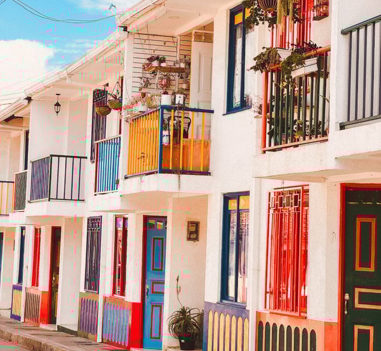 Salento street in Colombia