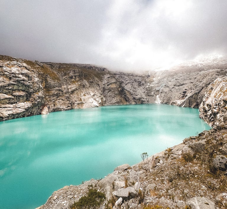 Laguna 513 in the Andes Mountains of Peru, South America