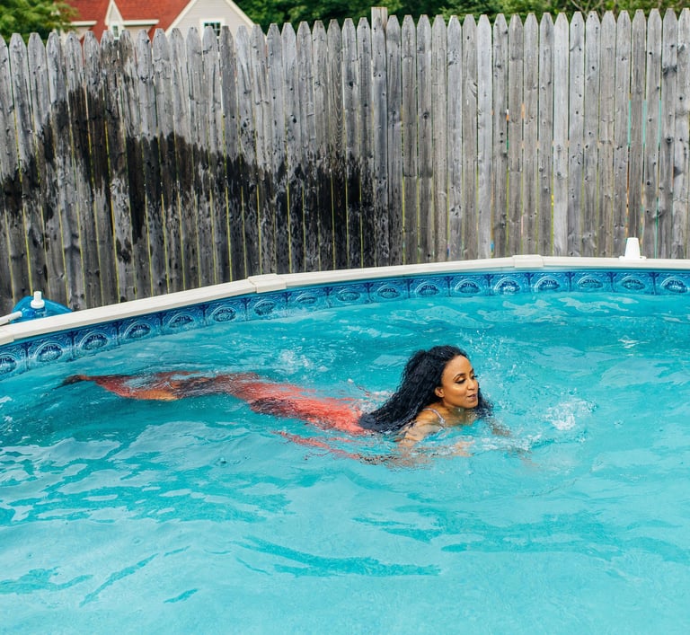 Swimming mermaid
