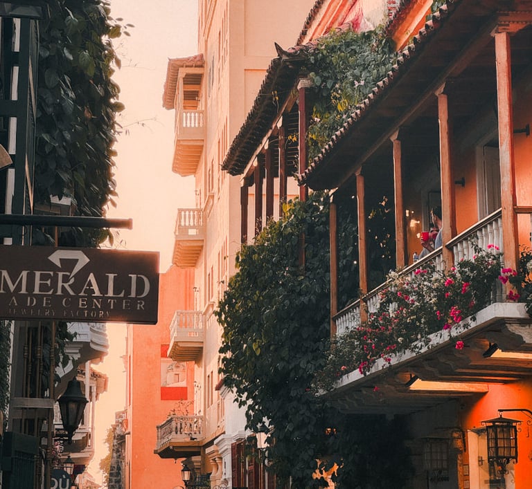 Center of Cartagena in Colombia
