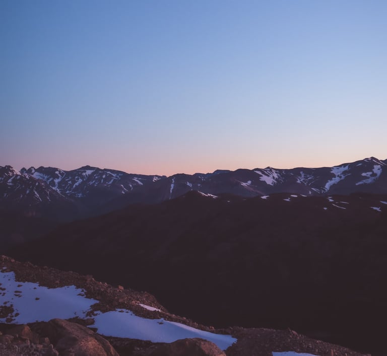 Sunrise over the Andes, close to Fitz Roy, Argentina, Patagonia, South America
