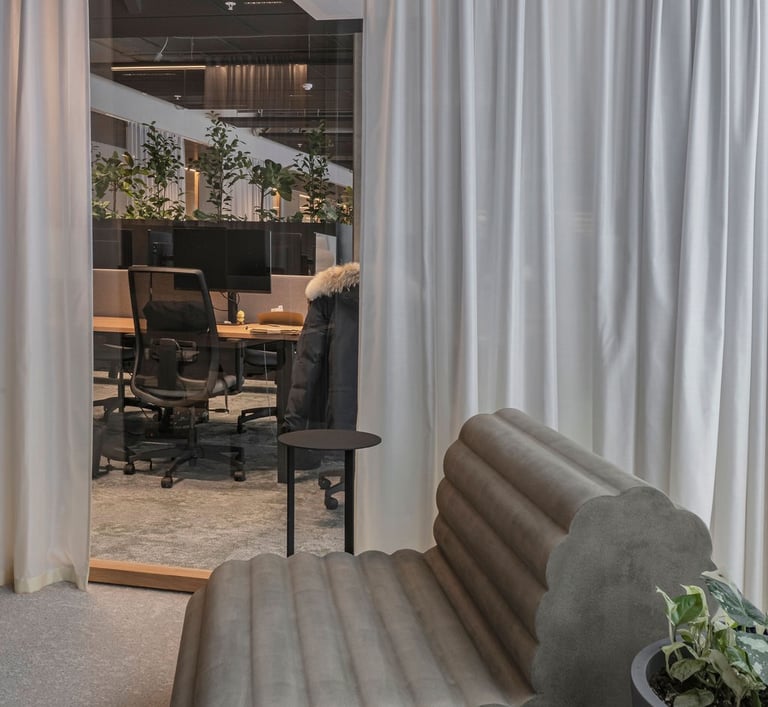 Elara+print dieninės akustinės užuolaidos