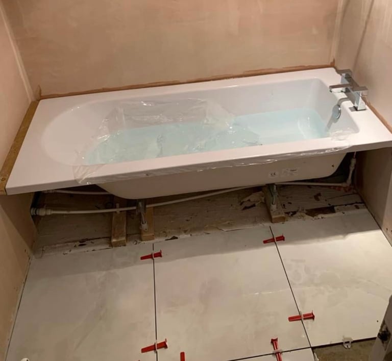 Bathroom fitting project completed by AXM Plumbing Services in Worcestershire