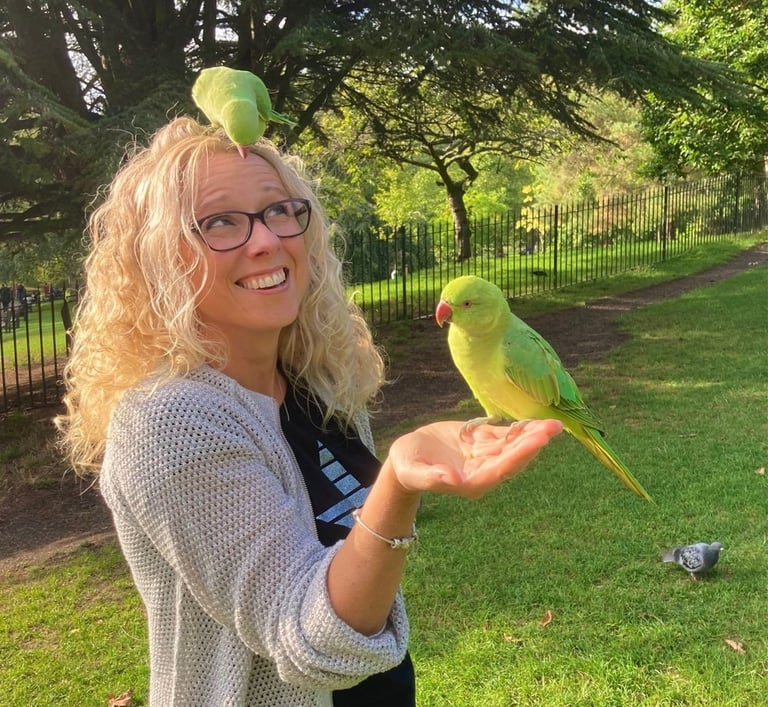 Jenna Louise counsellor with birds in nature