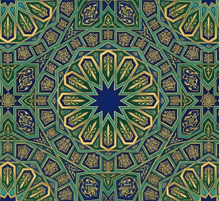 Ramadan Theme | Luxury Ramadan Geometric Pattern | Islamic Gold Arabesque