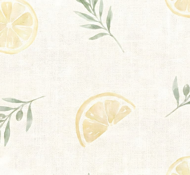 Summer Theme | Fresh Summer Lemon & Olive Watercolor