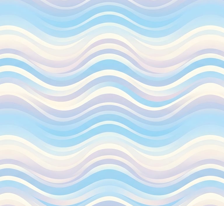 Summer Theme | Retro Pastel Ocean Wave Abstract