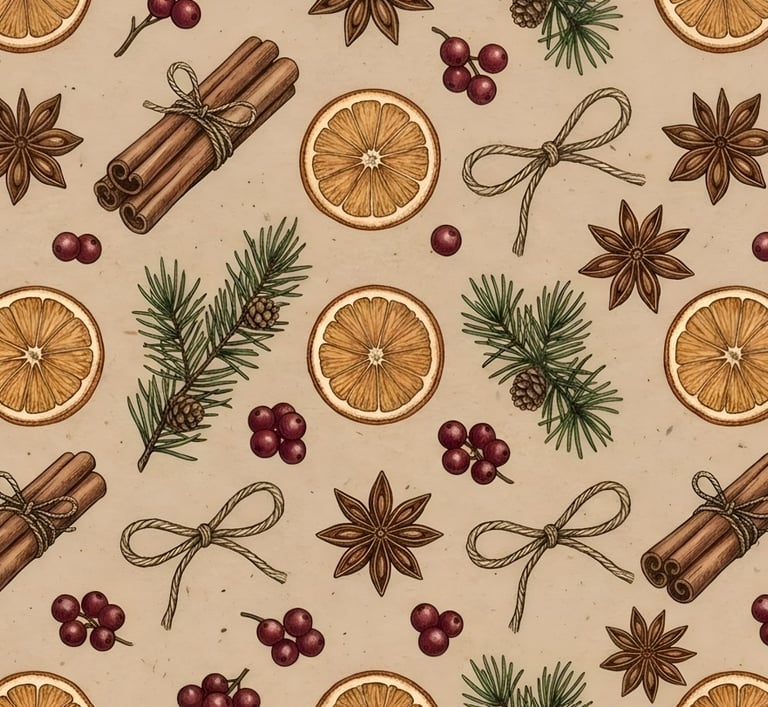 Christmas Theme | Rustic Christmas Spices & Orange