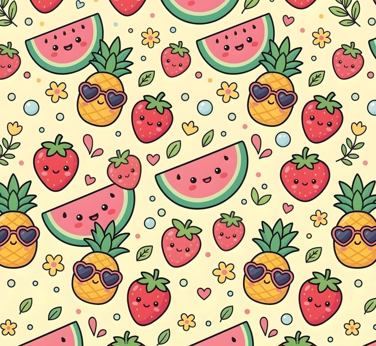 Summer Theme | Cute Kawaii Summer Fruit