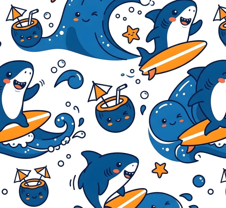 Summer Theme | Surfing Shark Summer