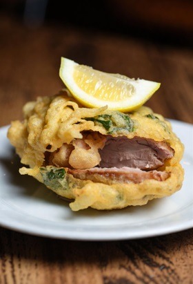 Duck tempura