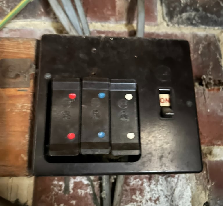 Museum piece for a Fuse Board. Two working circuits!