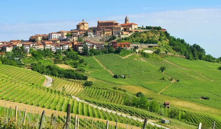 view of la Morra city in Piedmont