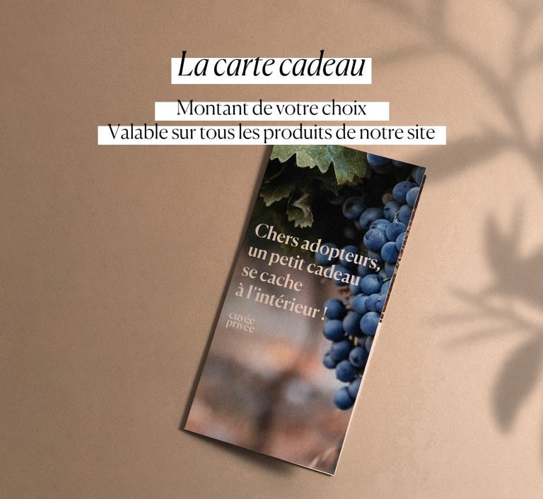 carte cadeau cuvée privée