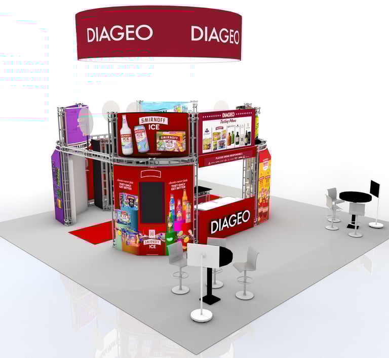 Trade Show Booth Design, Concept, 3D Model, & Render