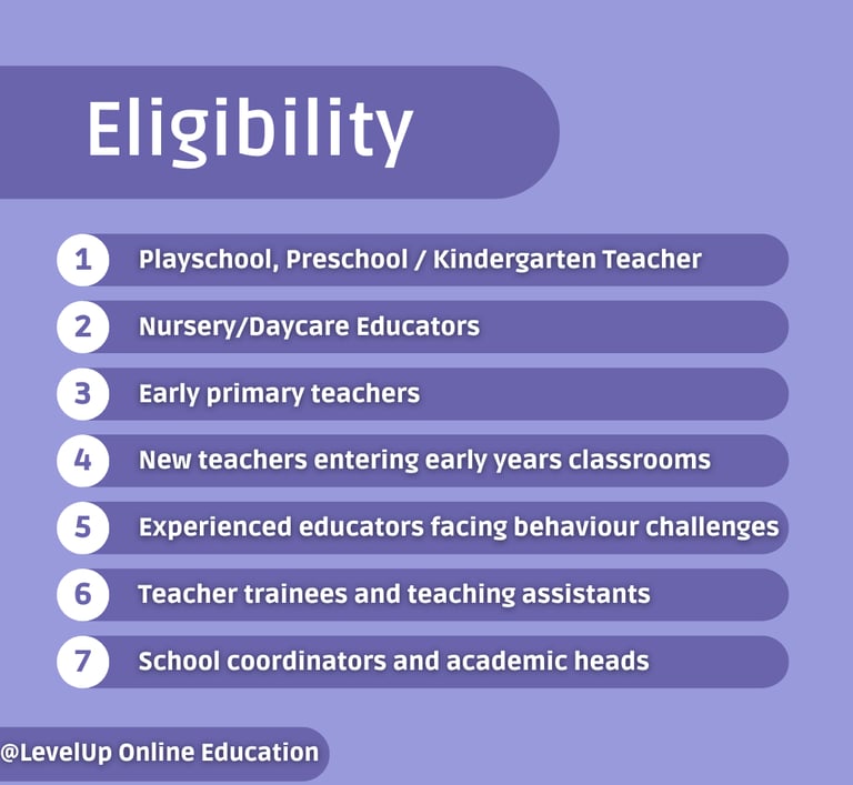Early years behaviour guidance training aligned with NEP and ECCE tone by LevelUp Online Education