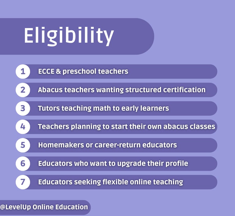 Educators learning finger abacus methodology for mental math with LevelUp Online Education