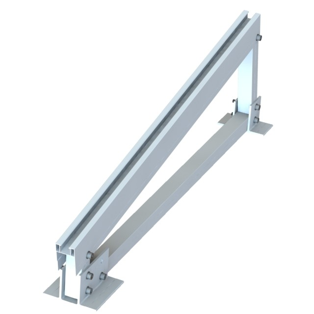 Triangle rack with concrete ballast