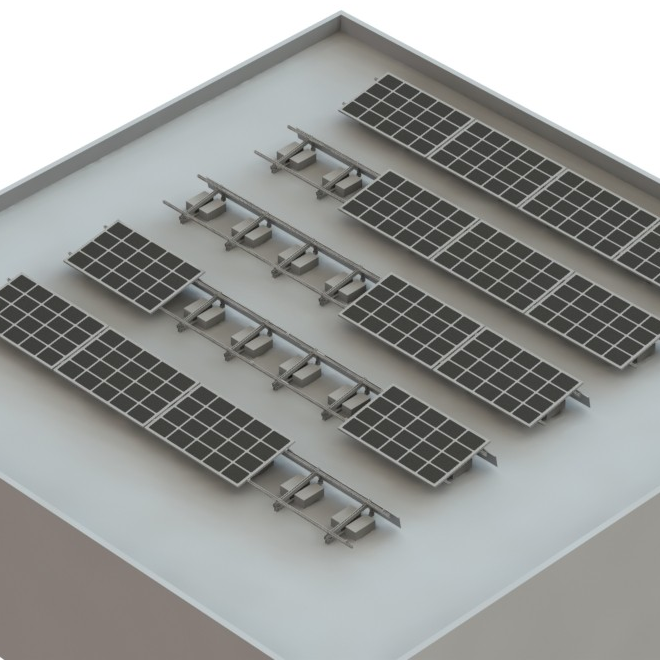 Triangle rack with concrete ballast