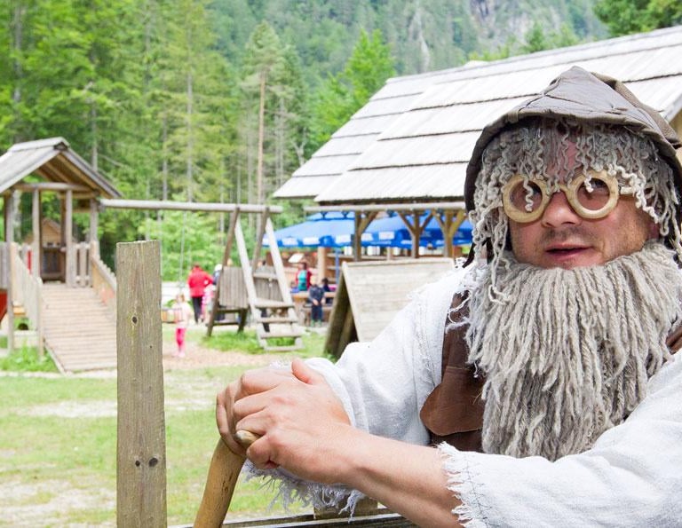 a man in a costume with a beard and a beard