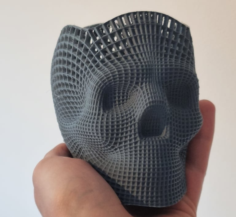 3D printed Skull pot