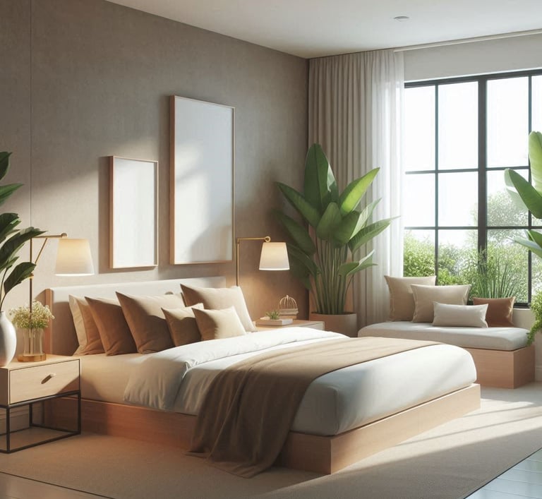 QUARTO DE CASAL COM PLANTAS