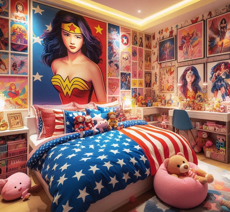 QUARTO DE MENINA TEMA MULHER MARAVILHA