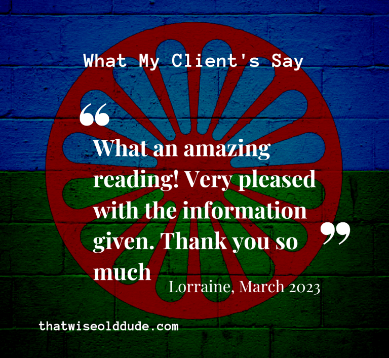 review of that wise old dude palm and tarot reading in Northwich, cheshire