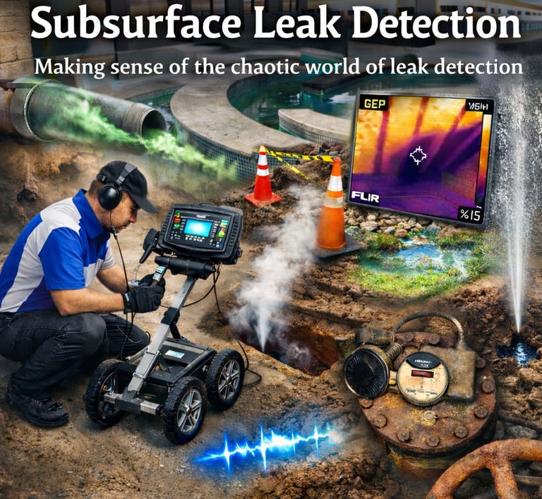 chaotic leak detection scene