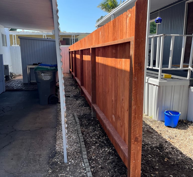 50' Stained Fir Fence