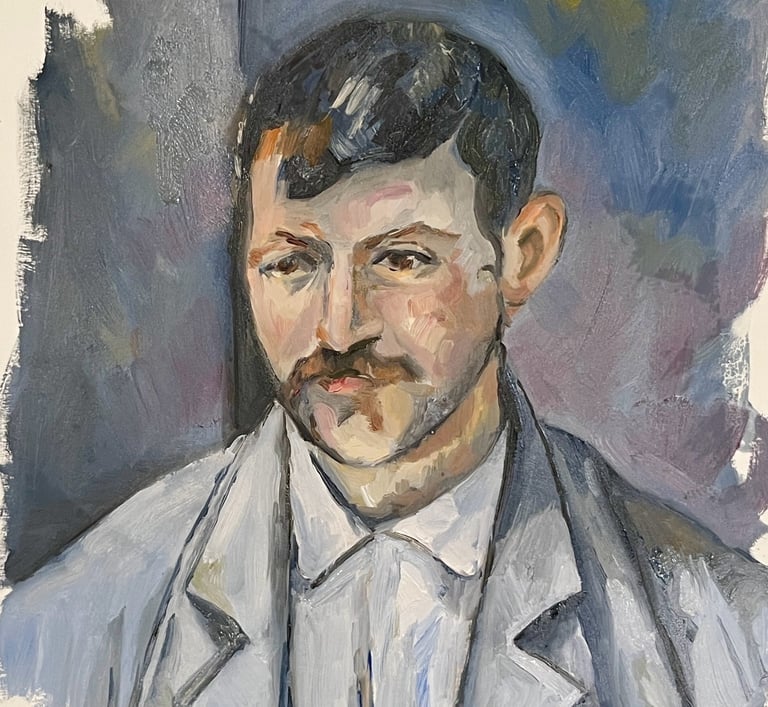 NFS Cezanne master study oil on paper