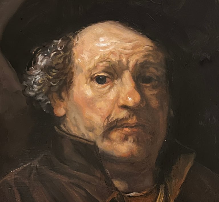 NFS Rembrandt master study oil on paper
