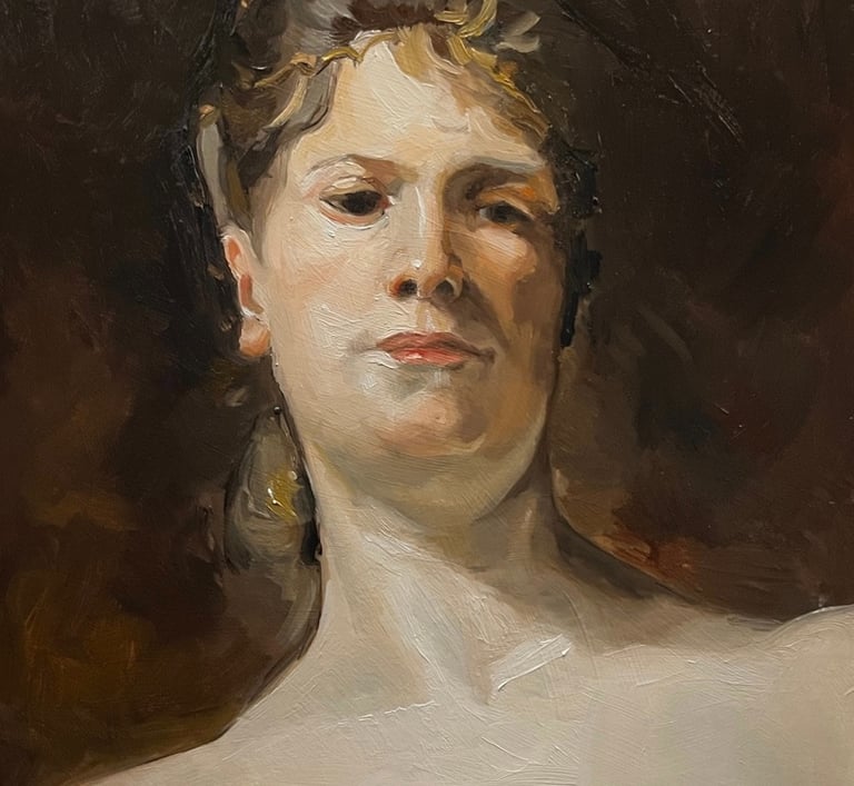 NFS master study John Singer Sargent oil on paper