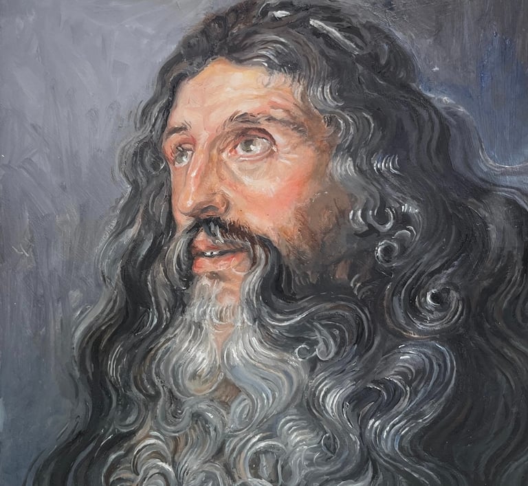 NFS Rubens master study oil on paper