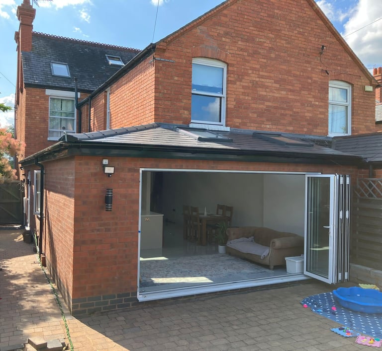 Modern home extension in Worcester built by B&S Construction Projects Ltd