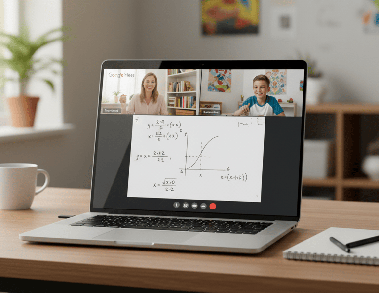 Online inštrukcije matematike preko spleta z interaktivno tablo