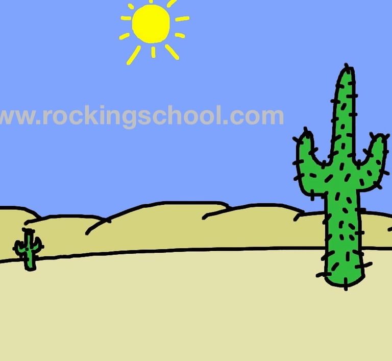 clipart desert cartoon drawing clip art