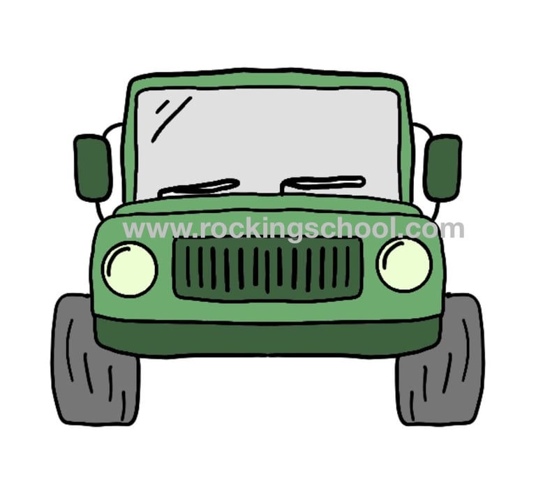 clipart jeep cartoon drawing clip art