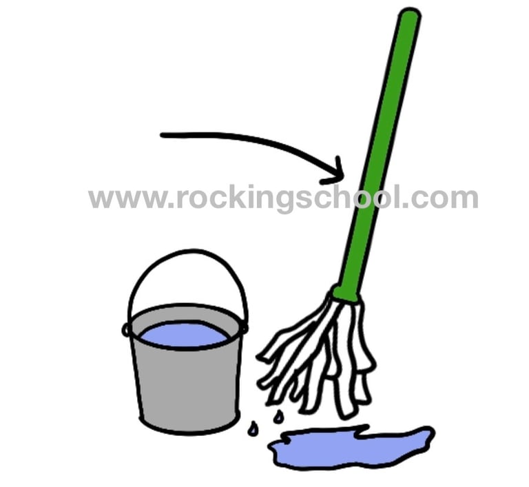 clipart mop cartoon drawing clip art