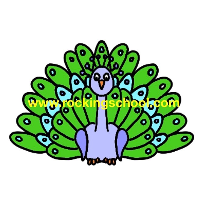 clipart peacock cartoon drawing clip art